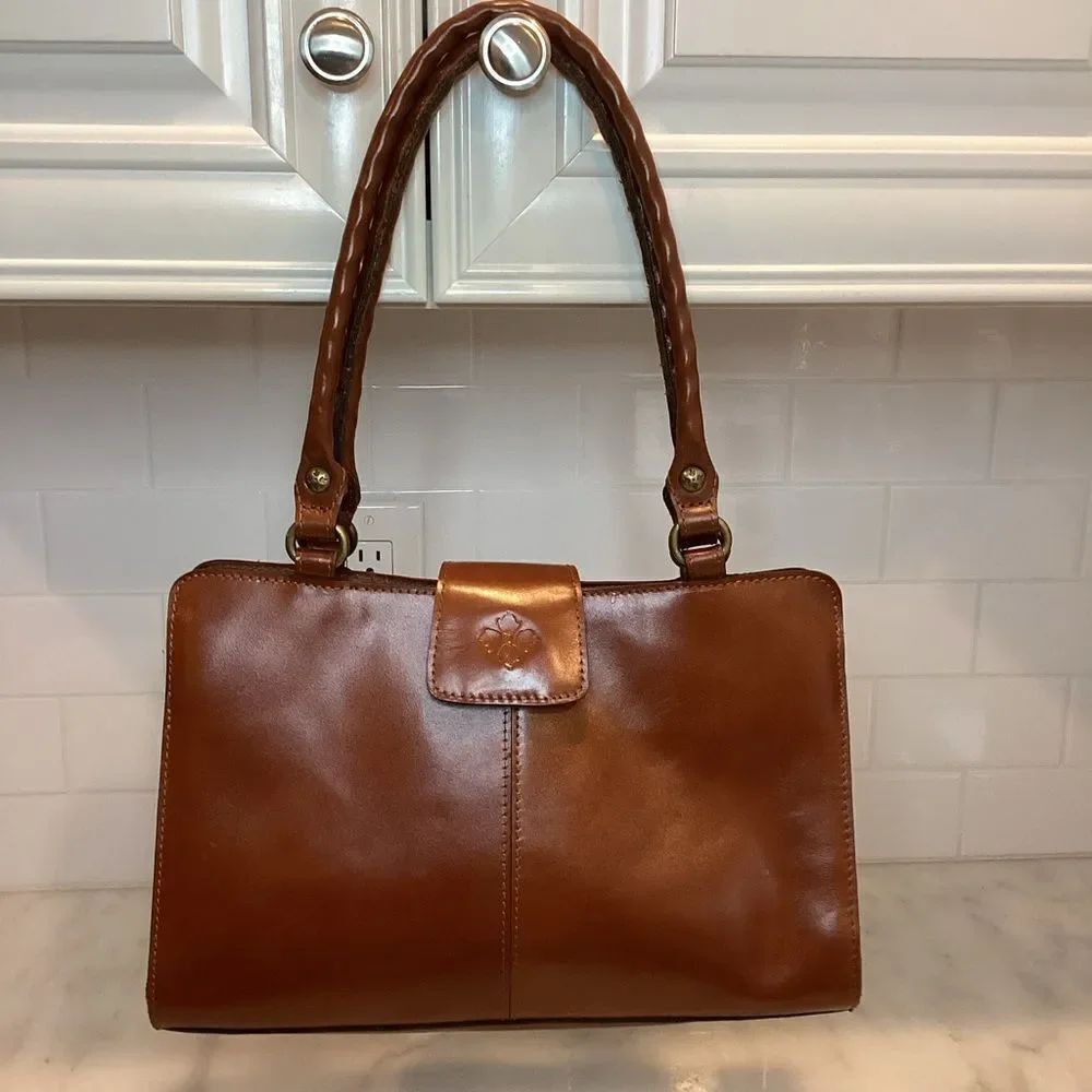 Patricia Nash Bag Purse Handbag Leather Pocketbook Rienzo Satchel Brown Bag